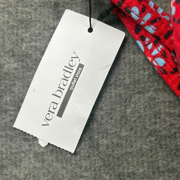 Vera Bradley Mini Slouchy Bucket Crossbody Venetian Flowers Red Boho Quilted NEW - Picture 9 of 11